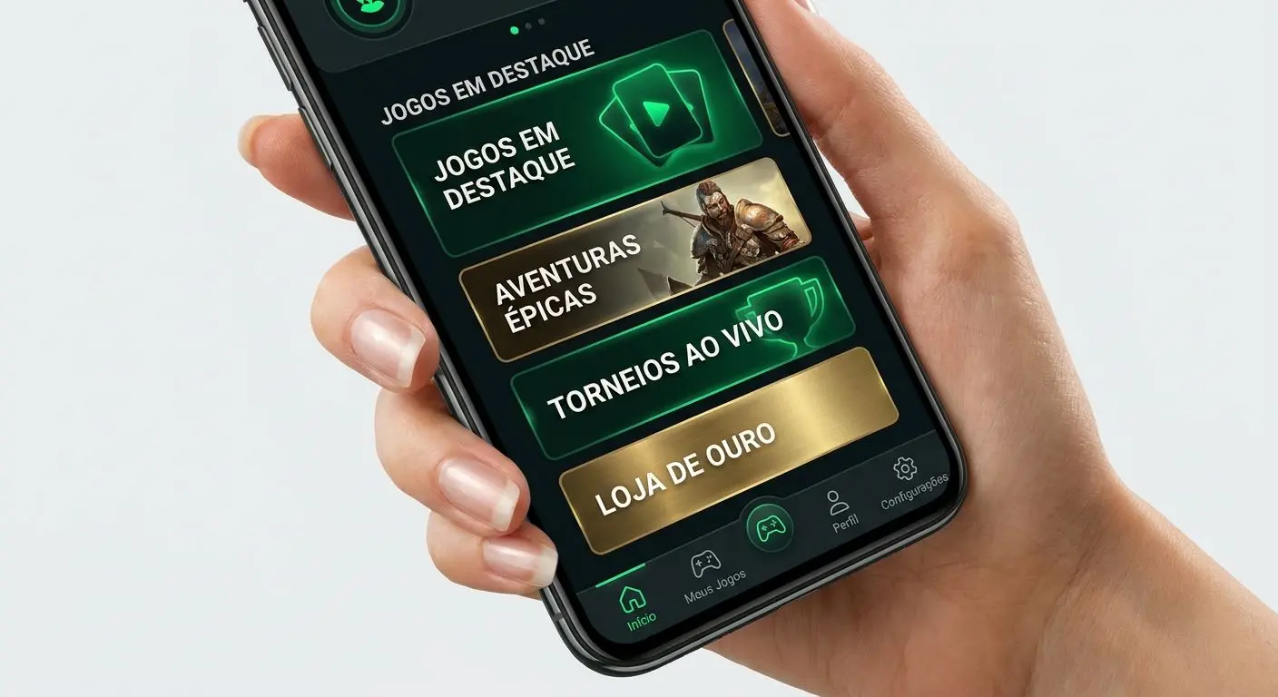Interface principal da app Solverde no Android