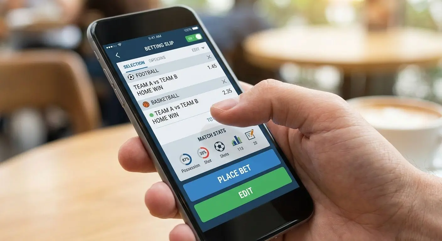 Ecrã do telemóvel com boletim preenchido na app