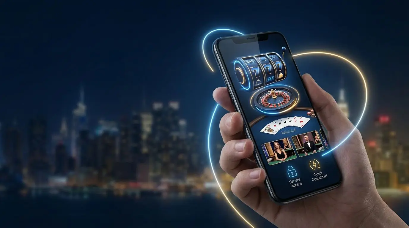 Banner da app m&oacute;vel Solverde num smartphone com jogos e interface moderna