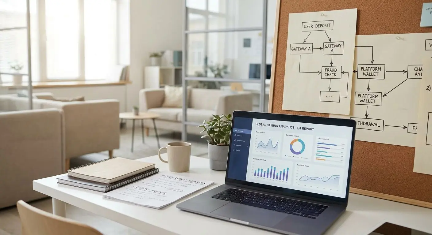 Espaço de trabalho simbólico de um especialista em análise de pagamentos online